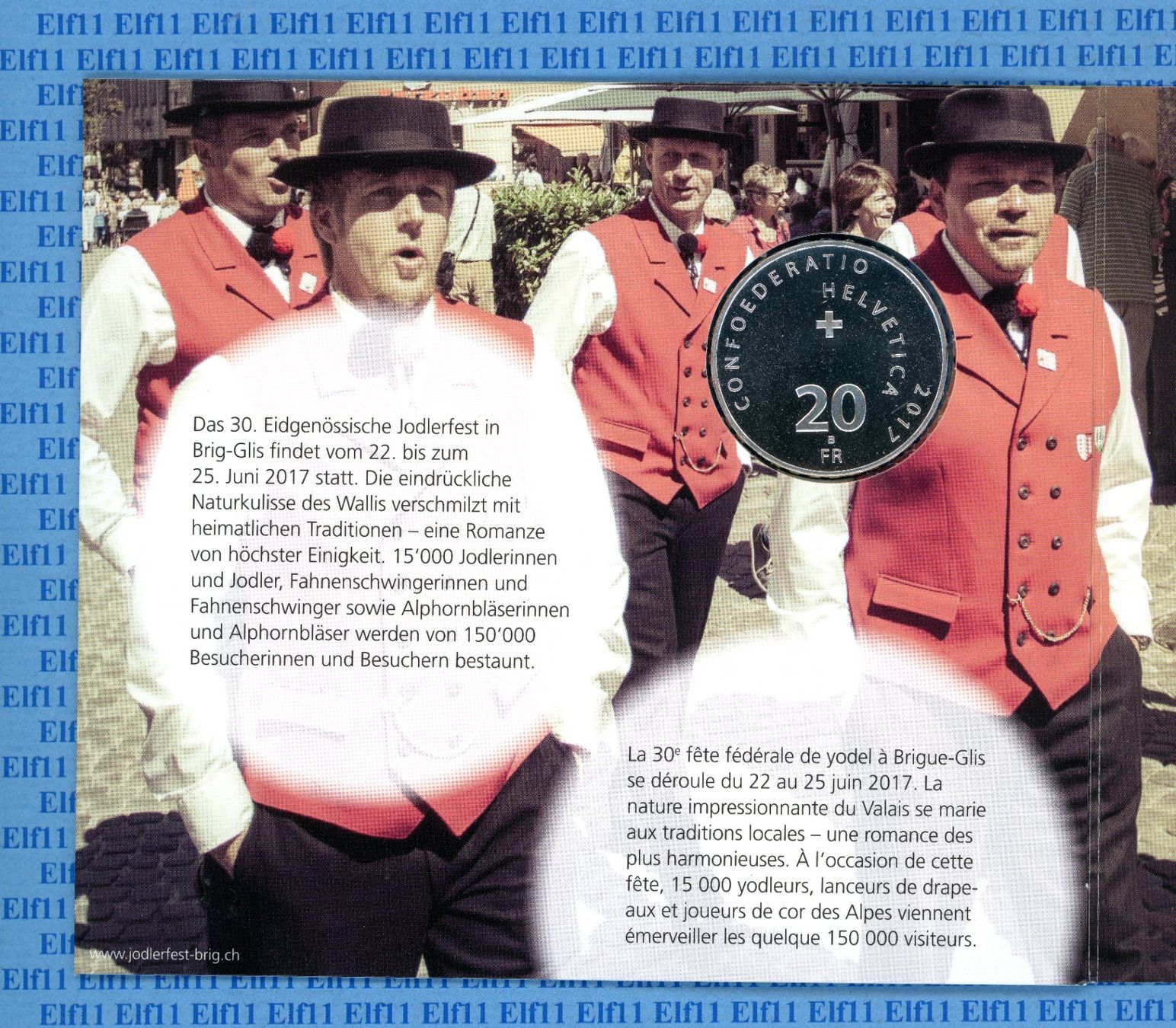 Tutti le monete: CHF__20.00 2017 Jodeln im Folder stgl 20 Franken – Nuovo e nell'imballaggio originale da Widnau venduto da Elf11 2