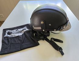 Lässiger Vintage Motorrad Helm NEU