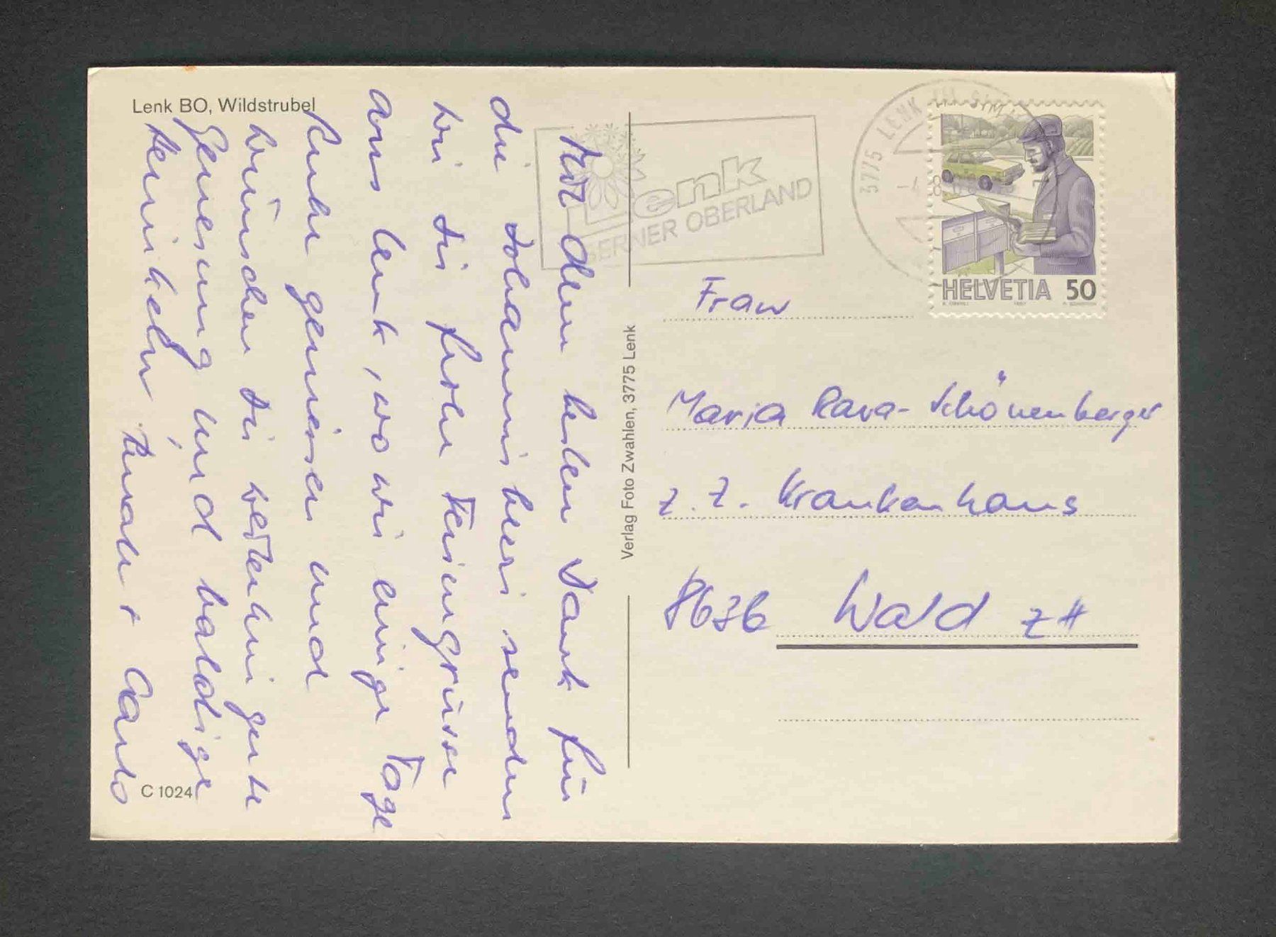Cartoline postali: AK Lenk BO Wildstrube – Usato da Goldau venduto da artelier1 1