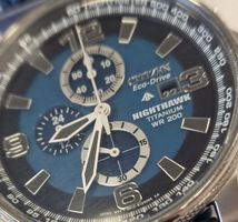 Citizen Nighthawk Eco-Drive Chronograph Titan  WR200