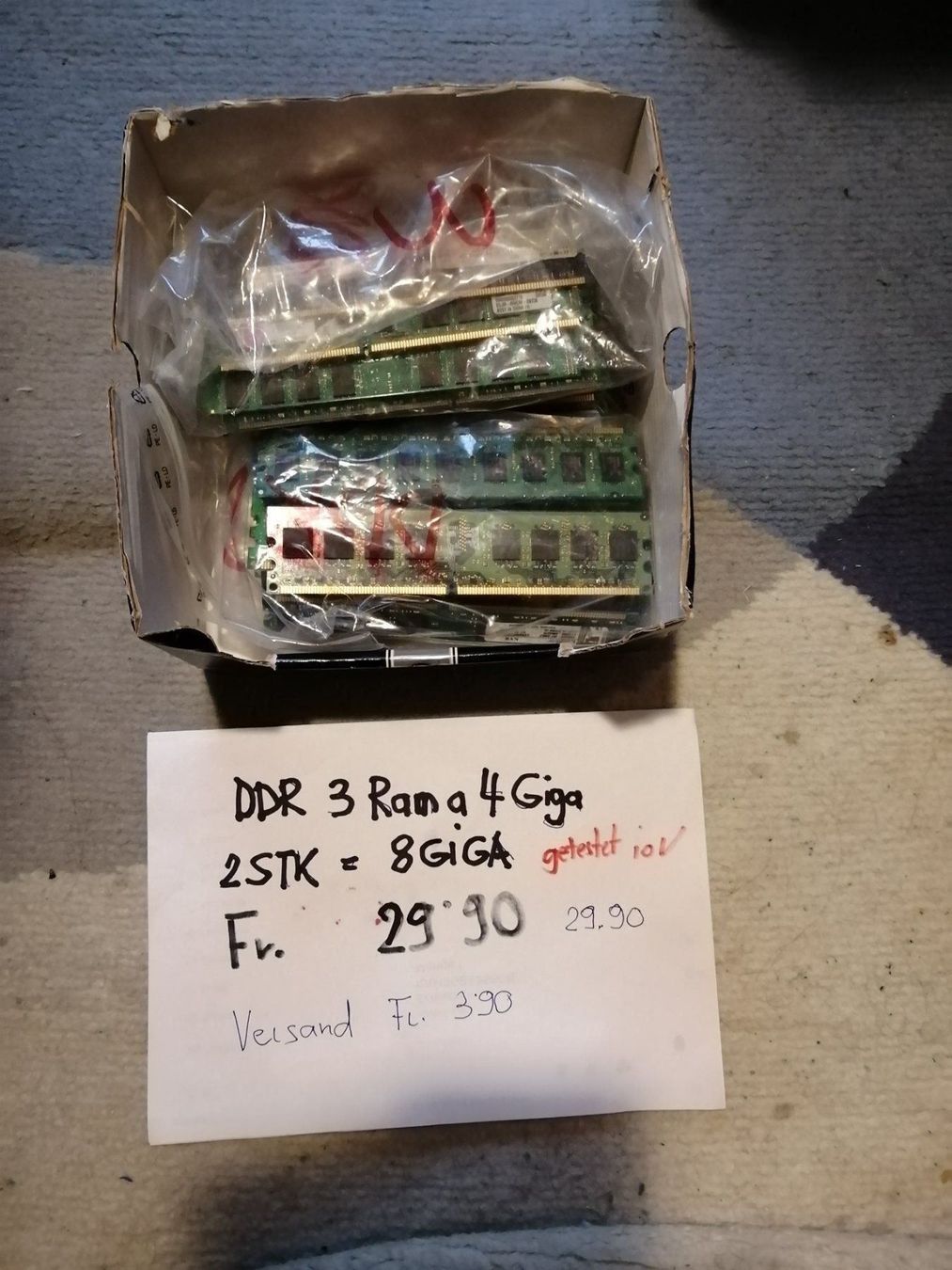 Memoria / RAM: 2stk notebook  memmory a 4 giga – Usato da wila venduto da audi48 2