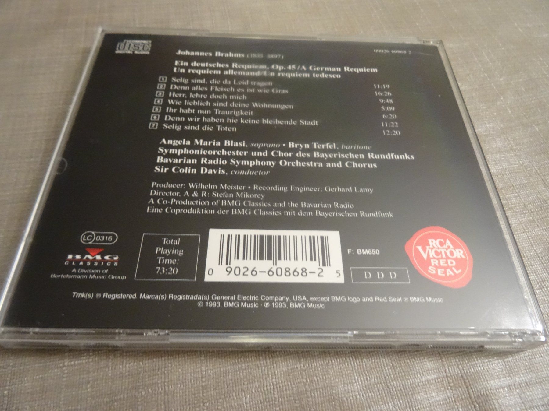 CD: Johannes Brahms: Ein deutsches Requiem CD – Usato da Olten venduto da Disc-Ausverkauf 1