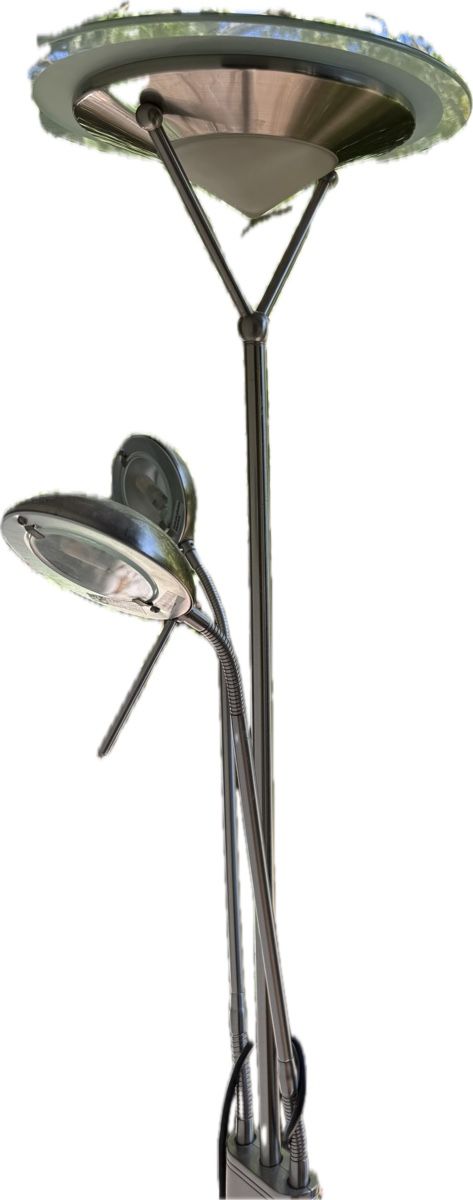Lampen: Stehleuchte mit 2 Spots Metall Glas gebraucht – Gebraucht aus Affoltern am Albis von cherries
