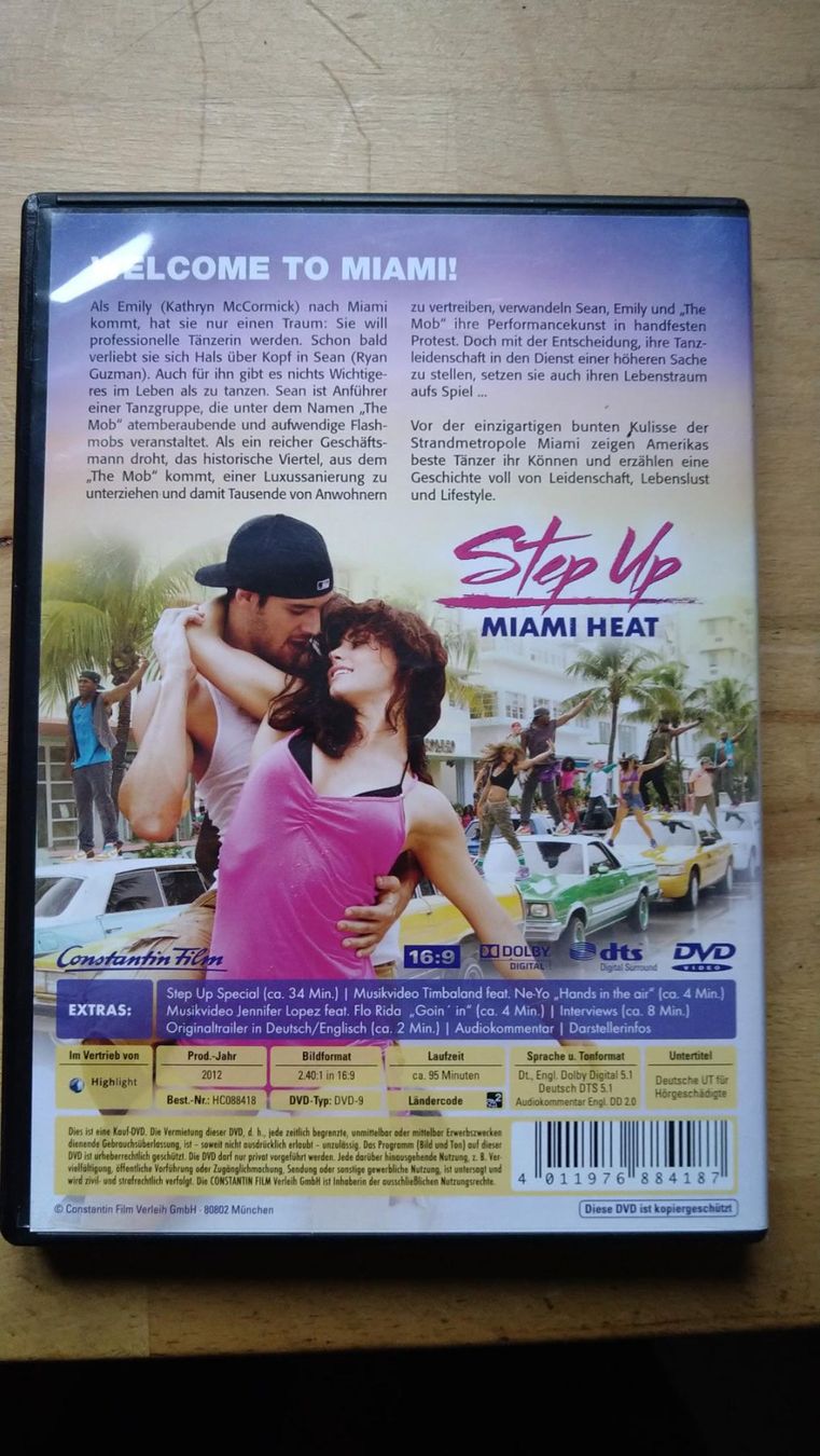 Tutti i DVDs: DVD Step up Miami Heat – Usato da Gelterkinden venduto da martinom 1