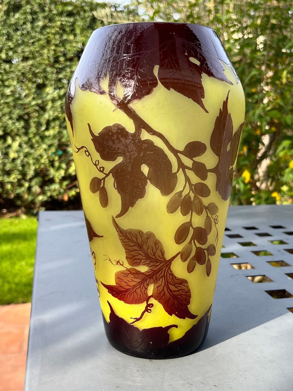 Vasi & Recipienti: Daum Nancy Vase mit Traubenblätter – Usato da Lenz venduto da Klimbim7083 3