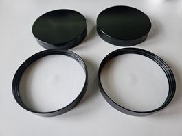 lot de 4 couvercle à vis en bakélite noir - 10 cm - NEUF !