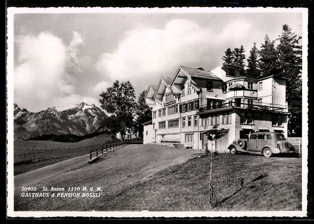 Cartoline postali: St. Anton /App., Gasthaus, Pension Röss – Usato da Berlin venduto da bartko-reher