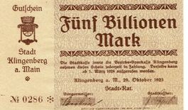 Klingenberg 5 Billionen Mark 29.10.1923 VZ+-VZ++