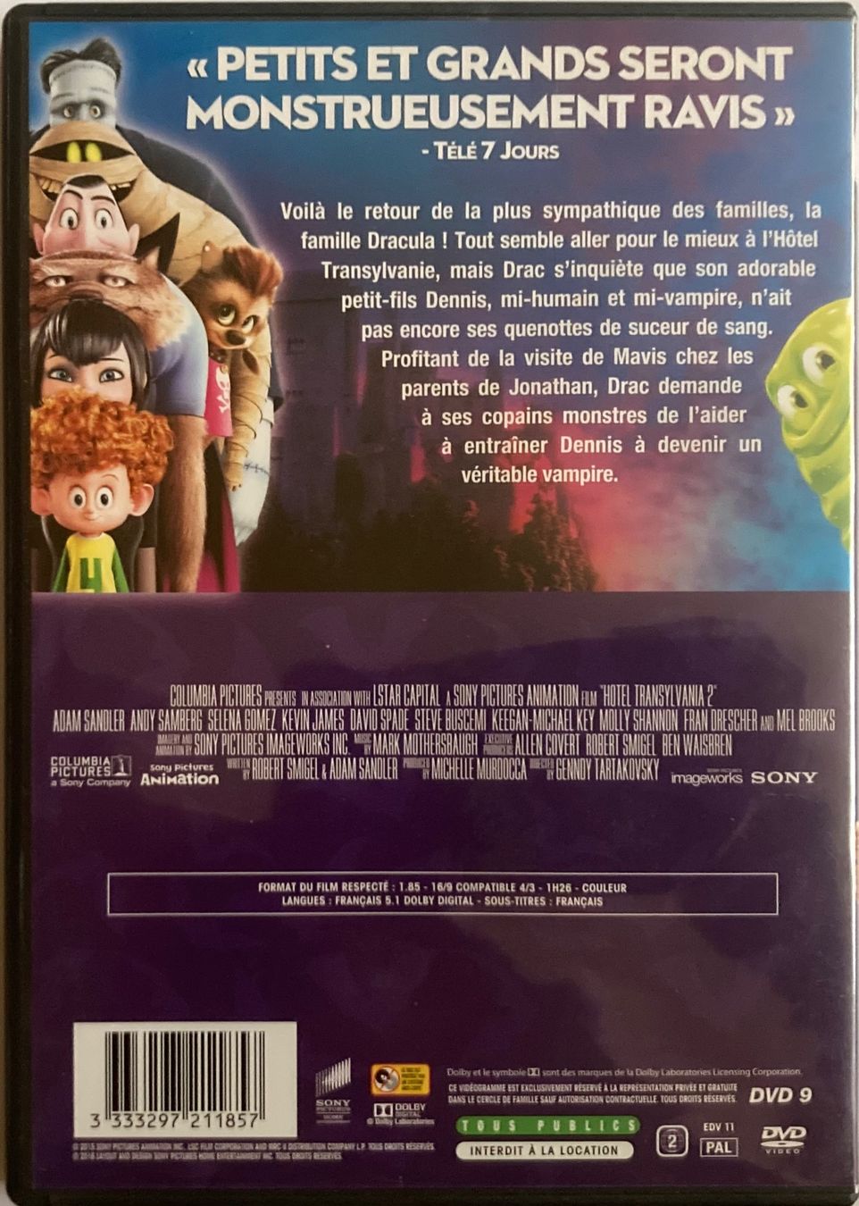 Tutti i DVDs: HÔTEL TRANSYLVANIE 2 – Usato da Poliez-Pittet venduto da Newtown-Records 1