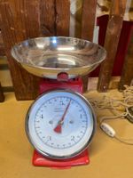 Retro Vintage Küchenwaage, rot, bis 5kg - Vintage Stil!