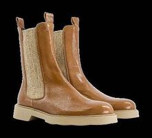 1874 BY WALDER angesagte Stiefeletten, Gr. 38, Knautsch-Lack