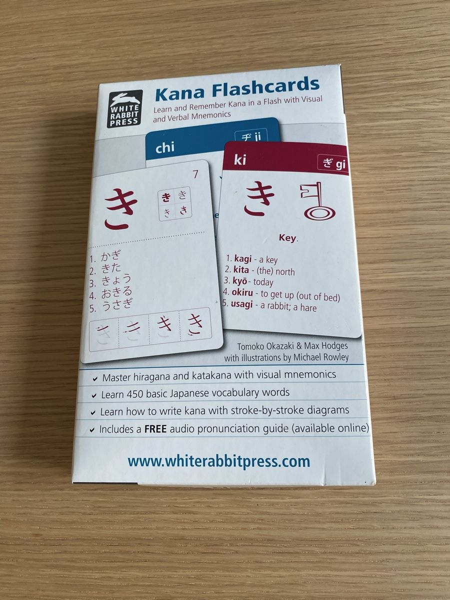 Bücher: Japanese Kana Flashcards by White Rabbit Press – Gebraucht aus Zürich von cobuergi