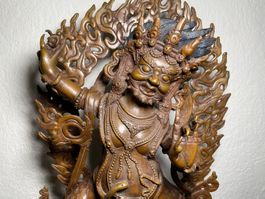 Impressionnant Vajrapani en bronze, 38 cm, Top qualité