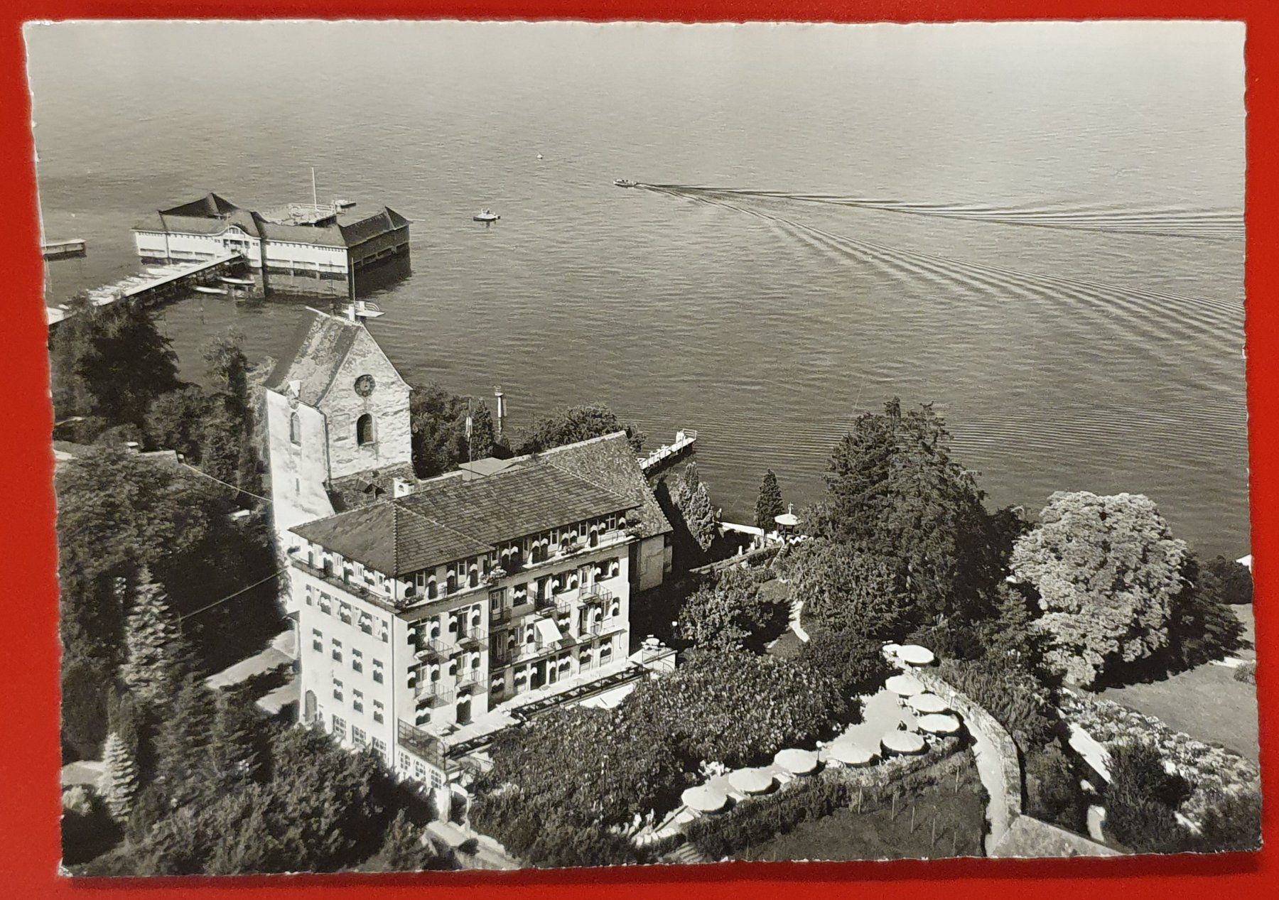 Ansichtskarten: Romanshorn 1958 - Flugaufnahme – Gebraucht aus Kreuzlingen von Rschweiz1