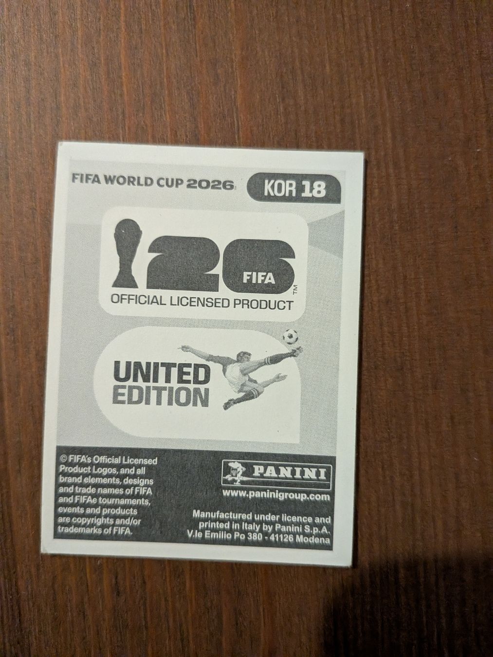 Panini Sammelbilder & Trading cards: Panini Bild KOR 18 – Gebraucht aus Eschenbach SG von SanFranciscoCalifornia 1
