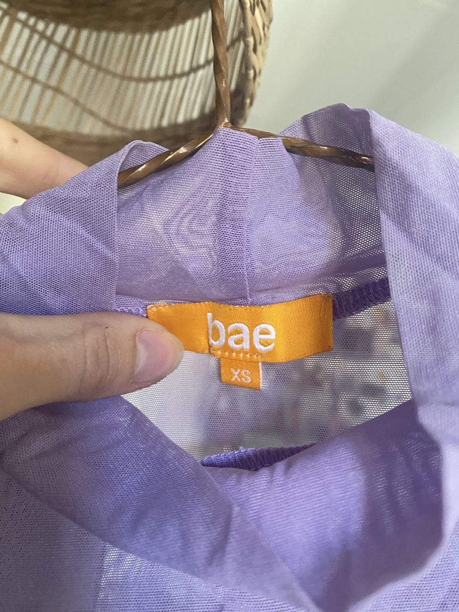 Top: Top Lilas Transparent mesh BAE, Taille XS – Usato da Lausanne venduto da els_wlr2 3