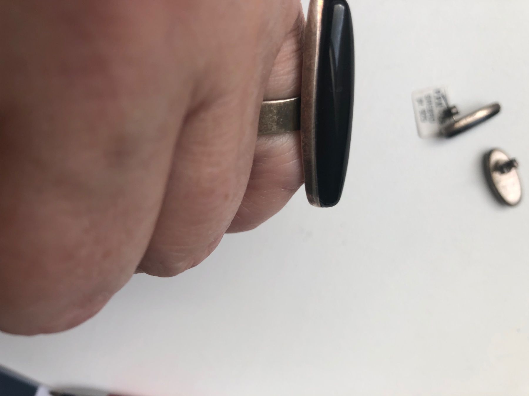 Orecchini pendenti & Orecchini a lobo: Wunderschöne Ring und Ohrringe mit echte schwarze Stein – Usato da Buchs-ZH venduto da Birikina 6