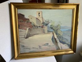 Henri Boissonnas peinture Gemälde 1933 Gassin signé signiert