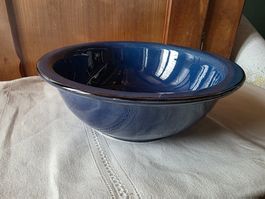 blaue Keramik Schale Schüssel Backform Souleo Provence