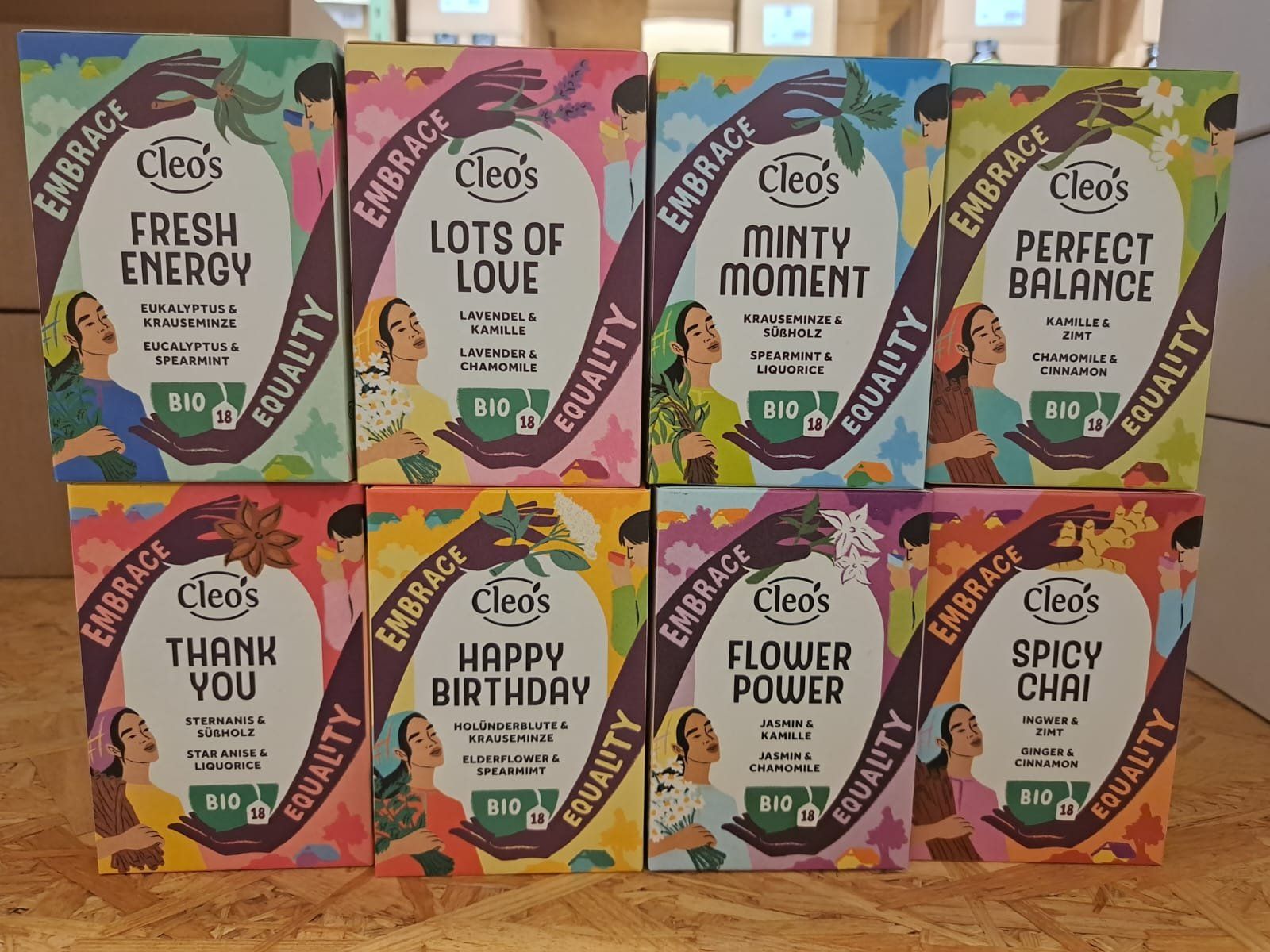 Lebensmittel & Spezialitäten: Cleo's Tee verschiedene Sorten BIO 8er Packungen – Neu und originalverpackt aus Mettmenstetten von Mats432