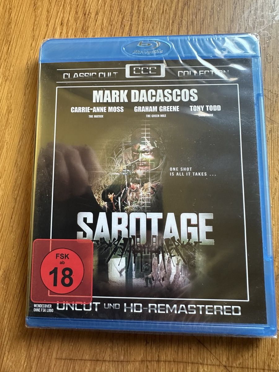 Tous les DVDs: Sabotage, Bluray, Mark Dacascos – Neuf avec emballage d'origine à Benken ZH par Audi-erich