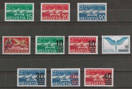 1932-35 : Flugpost Nr. F16 - F26, postfrisch **