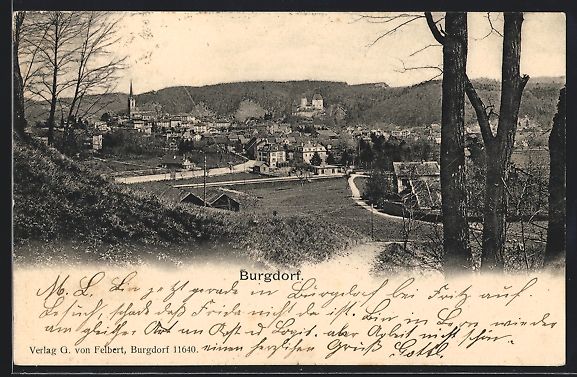 Cartoline postali: AK Burgdorf, Panoramaansicht, 1904 – Usato da Berlin venduto da bartko-reher