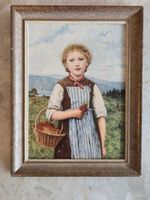 Albert Anker: "Das Erdbeerenmädchen" – Gerahmter Kunstdruck
