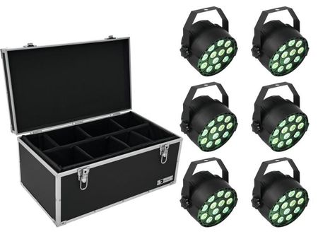 EUROLITE Set 6x LED PARty TCL Spot+Case