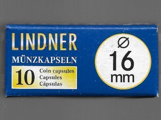 Accessori: Lindner 10er Pack Münzkapseln 16 mm – Nuovo e nell'imballaggio originale da Lichtensteig venduto da Mac_creative