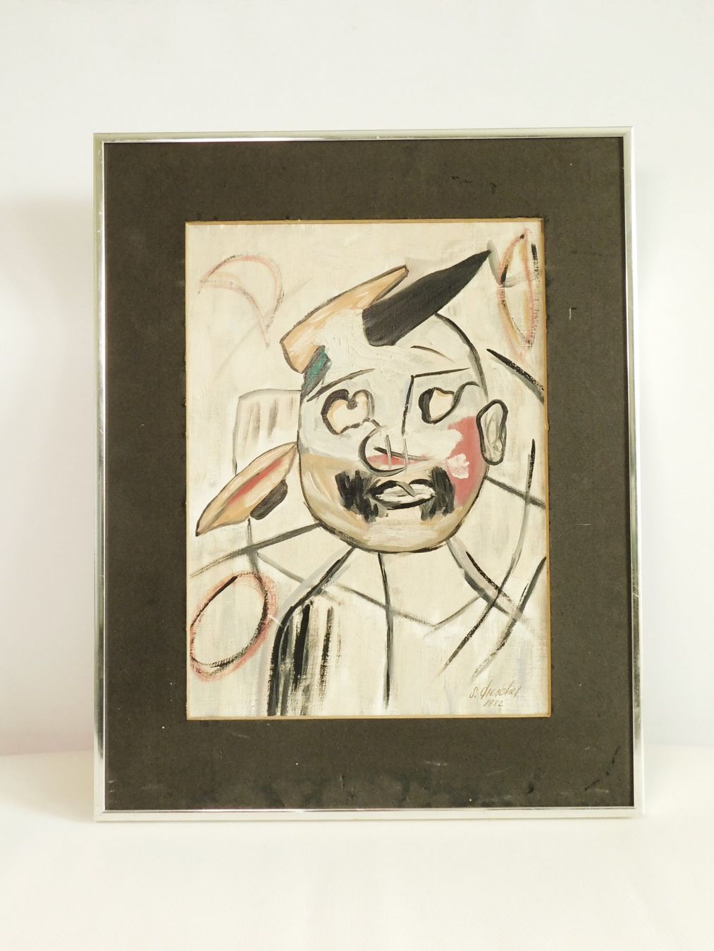 Dipinti: Expressionistisches Ölgemälde "Porträt" von S. Drescher. – Usato da Emmenbrücke venduto da Ulisse-22