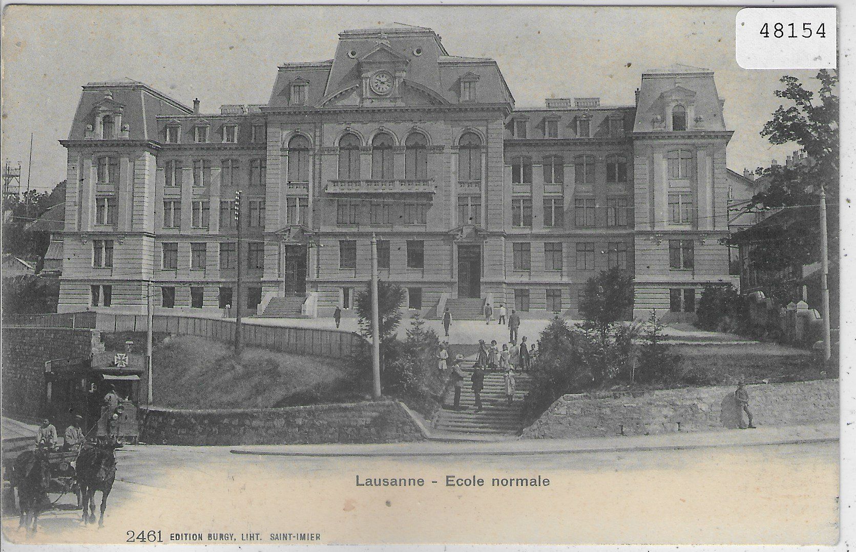 Cartoline postali: Lausanne - Ecole normale - animee – Usato da Ettingen venduto da Kartenplanet