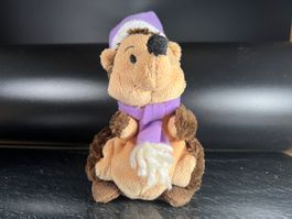 Milka Igel Plüschtier mit Mütze und Schal