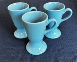 Mid-Century Pedestal Mug hellblau 3 x, sehr guter Zustand