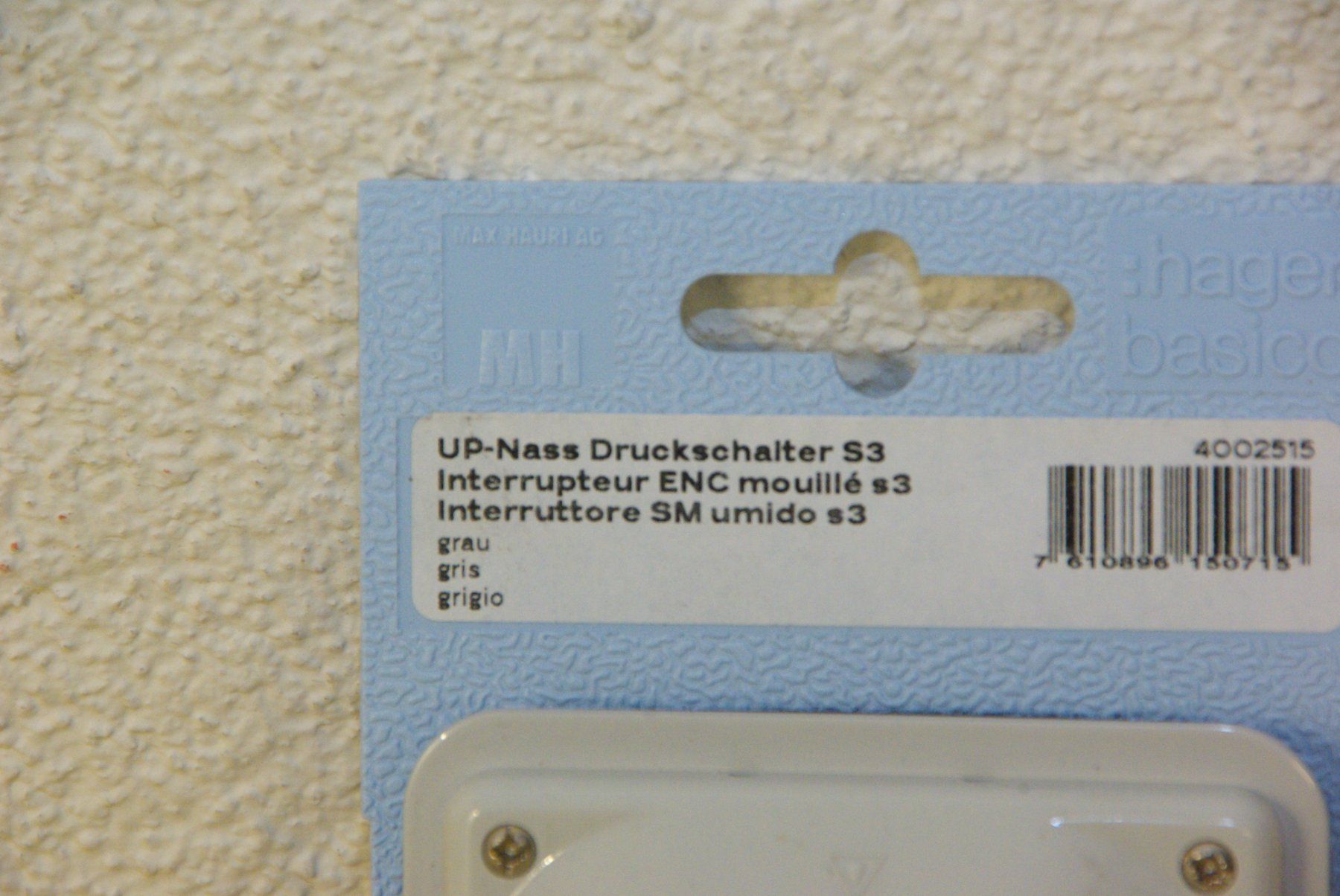 Hager Schalter: Hager Basico UP-Nass Druckschalter S3 – Neu (gemäss Beschreibung) aus Herisau von Cevianer1844 1