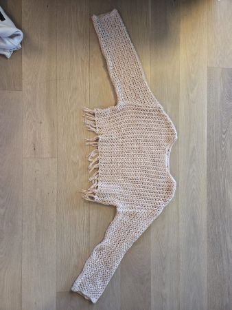 Pull Zara ajouré à franges, taille 9-10 ans, parfait!