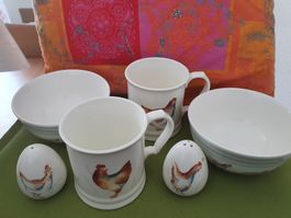Porzellan Set The Hen House 9 Teile