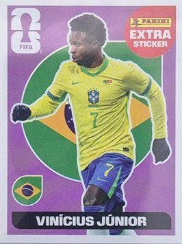 Panini Carte collezionabili: Panini WM 2026 Vinicius Junior Extra Sticker Regular – Nuovo (secondo la descrizione) da Ibach venduto da Stefko44