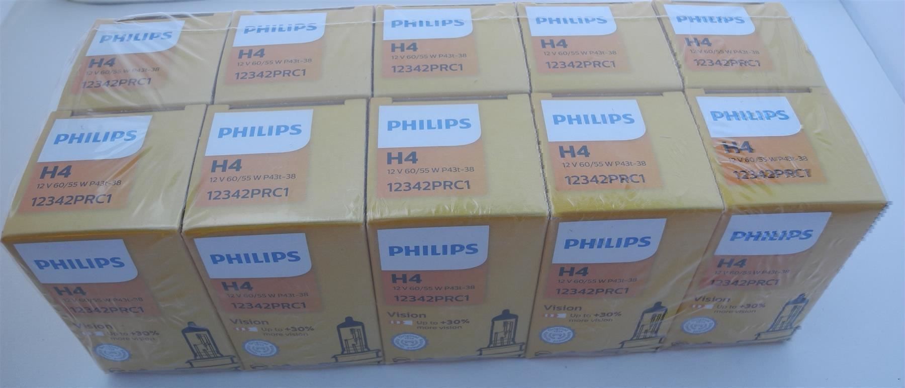 Philips Lampade: 10 Stück Philips Vision H4, 12342PRC1 – Nuovo e nell'imballaggio originale da Kottwil venduto da Crazyrolf