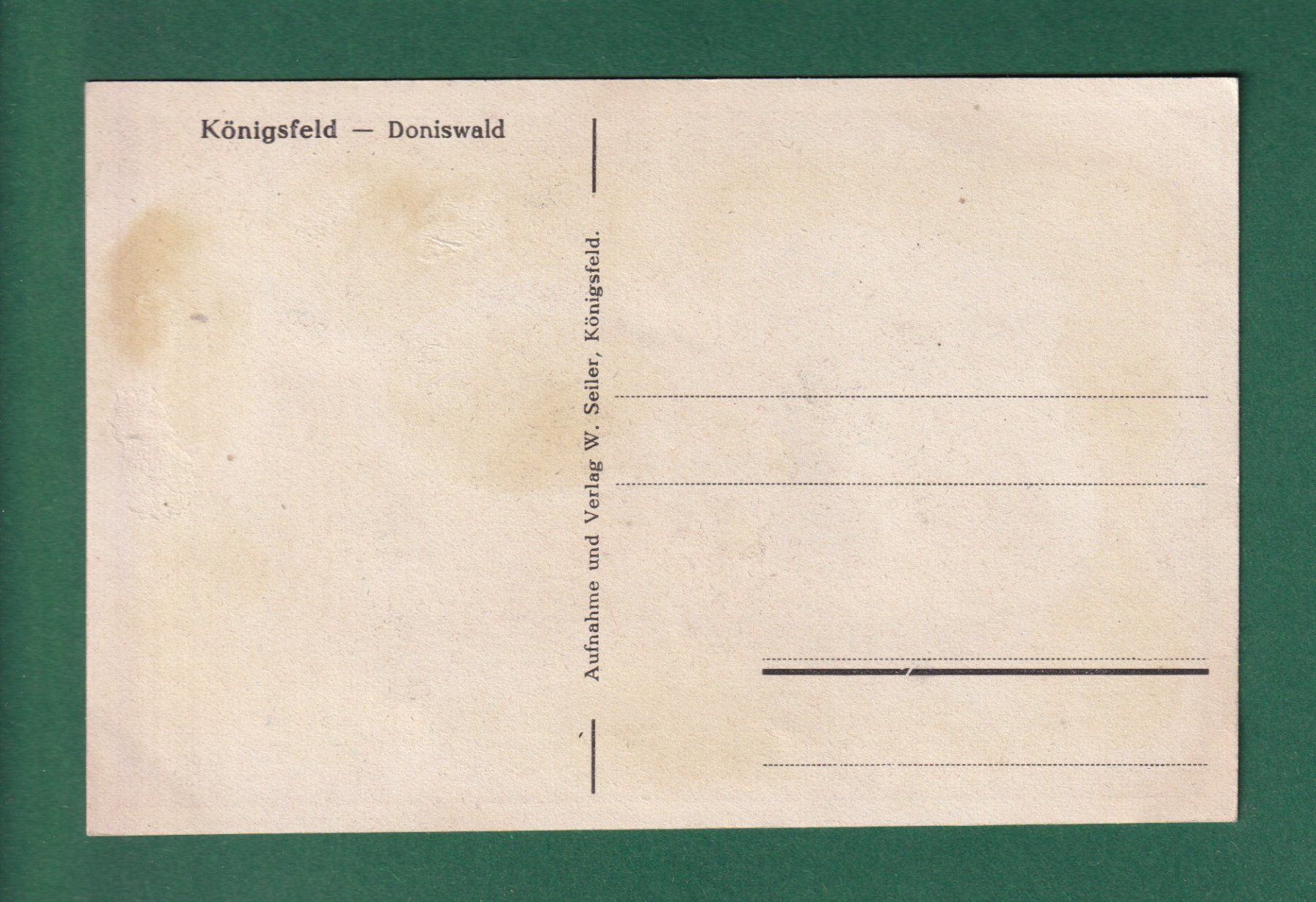 Cartoline postali: KÖNIGSFELD - Doniswald – Usato da Pully venduto da nicecards-shop 1