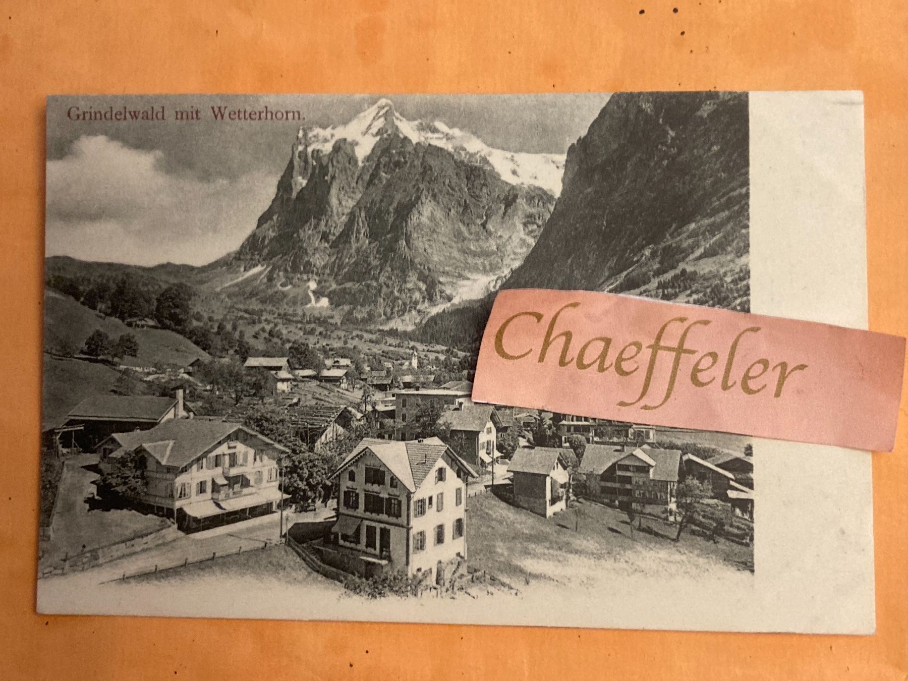 Ansichtskarten: Grindelwald mit Wetterhorn – Gebraucht aus Zürich von Chaeffeler