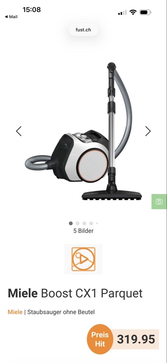 Miele Aspirapolveri & Accessori: Miele Boost CX1 Parquet Staubsauger – Usato da Zug venduto da MC2CC