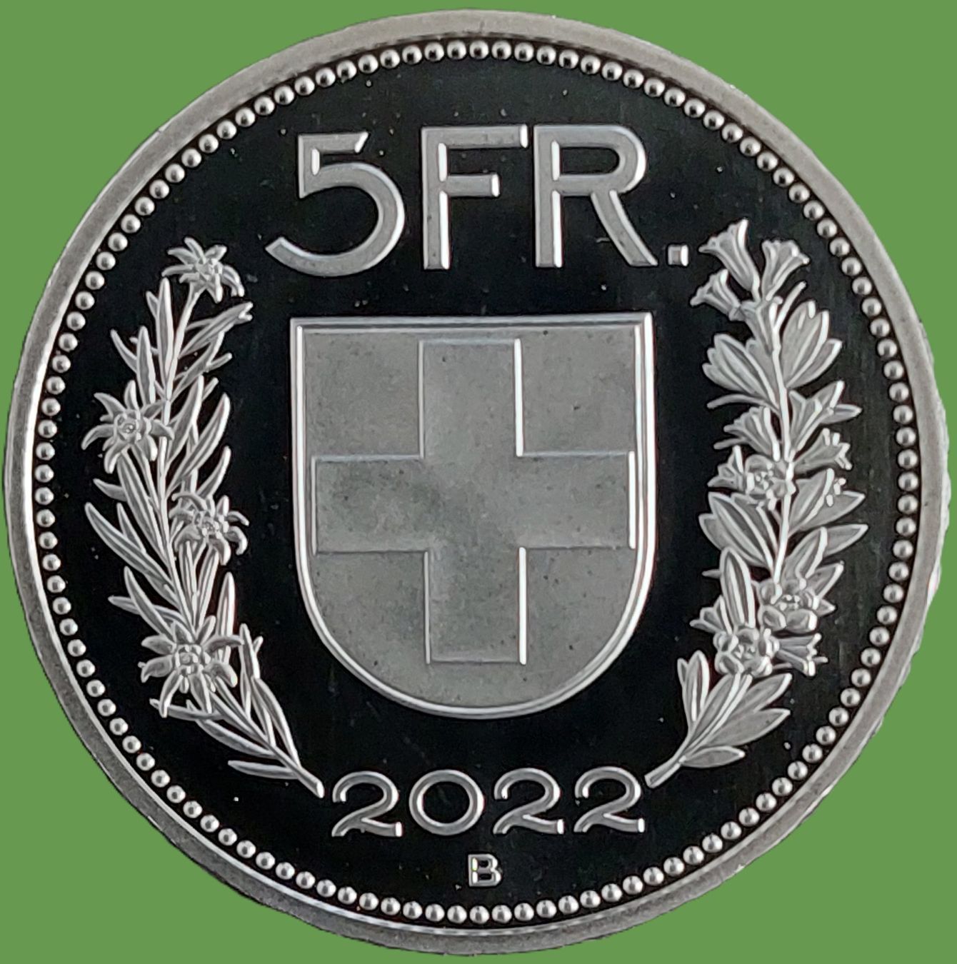 Toutes les monnaies: 5 Franken 2022 stgl / aus Münzsatz – Neuf (Voir description) à Arch par repros