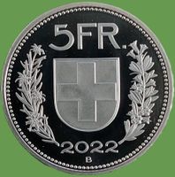 5 Franken 2022 stgl / aus Münzsatz
