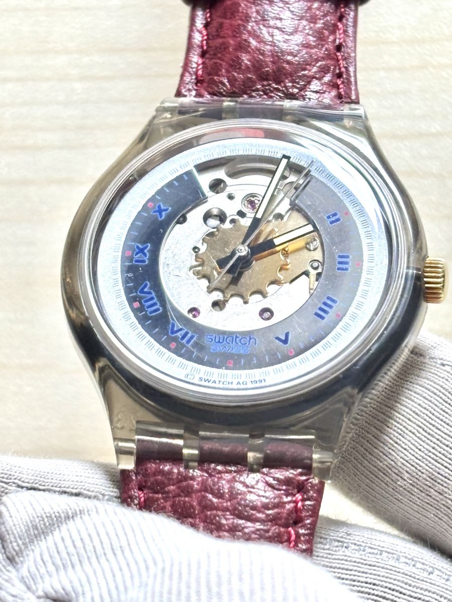 Swatch Uhren: Swatch Automatic Uhr 1991 mit Lederband – Gebraucht aus Grenchen von chththl 7