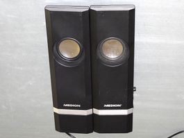 Lautsprecherpaar Medion Stereo Aktiv mit Verstärker, PC, MP3