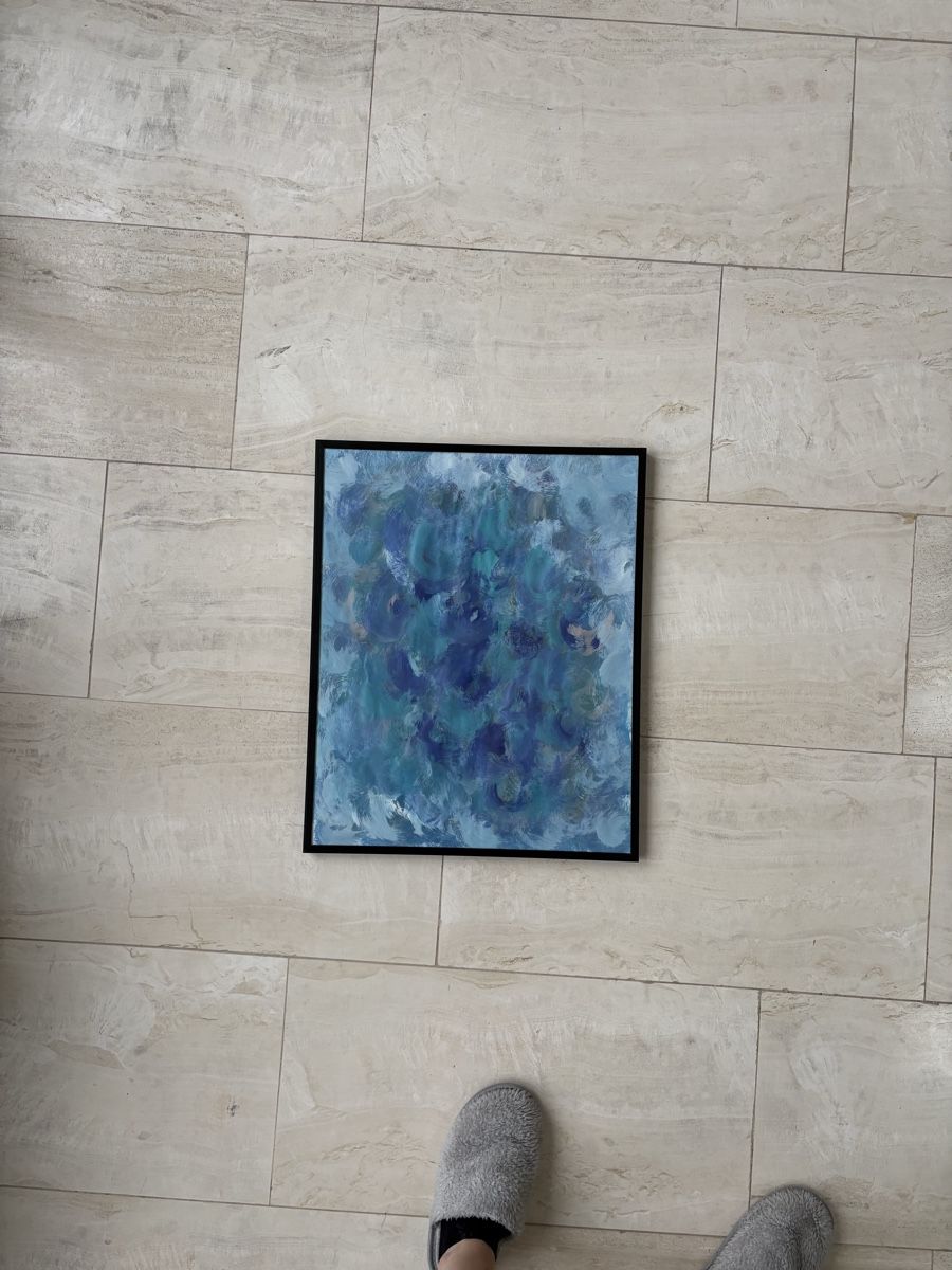 Gemälde: Abstract Framed Painting 40x50cm – Neu (gemäss Beschreibung) aus Zürich von Asybb 1