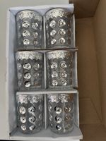 6er Set Teeglas graviert silber neu
