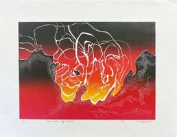 Haung S.T., Taiwan , Aquatinta-Präge-Radierung 1976