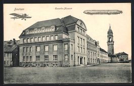 Bautzen, Gewerbe-Museum, Flugzeug, Zeppe